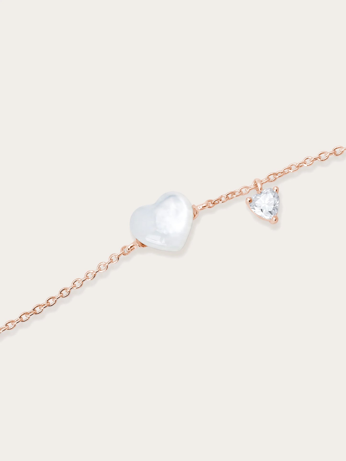 Puffy Heart Bracelet – Mother of Pearl
