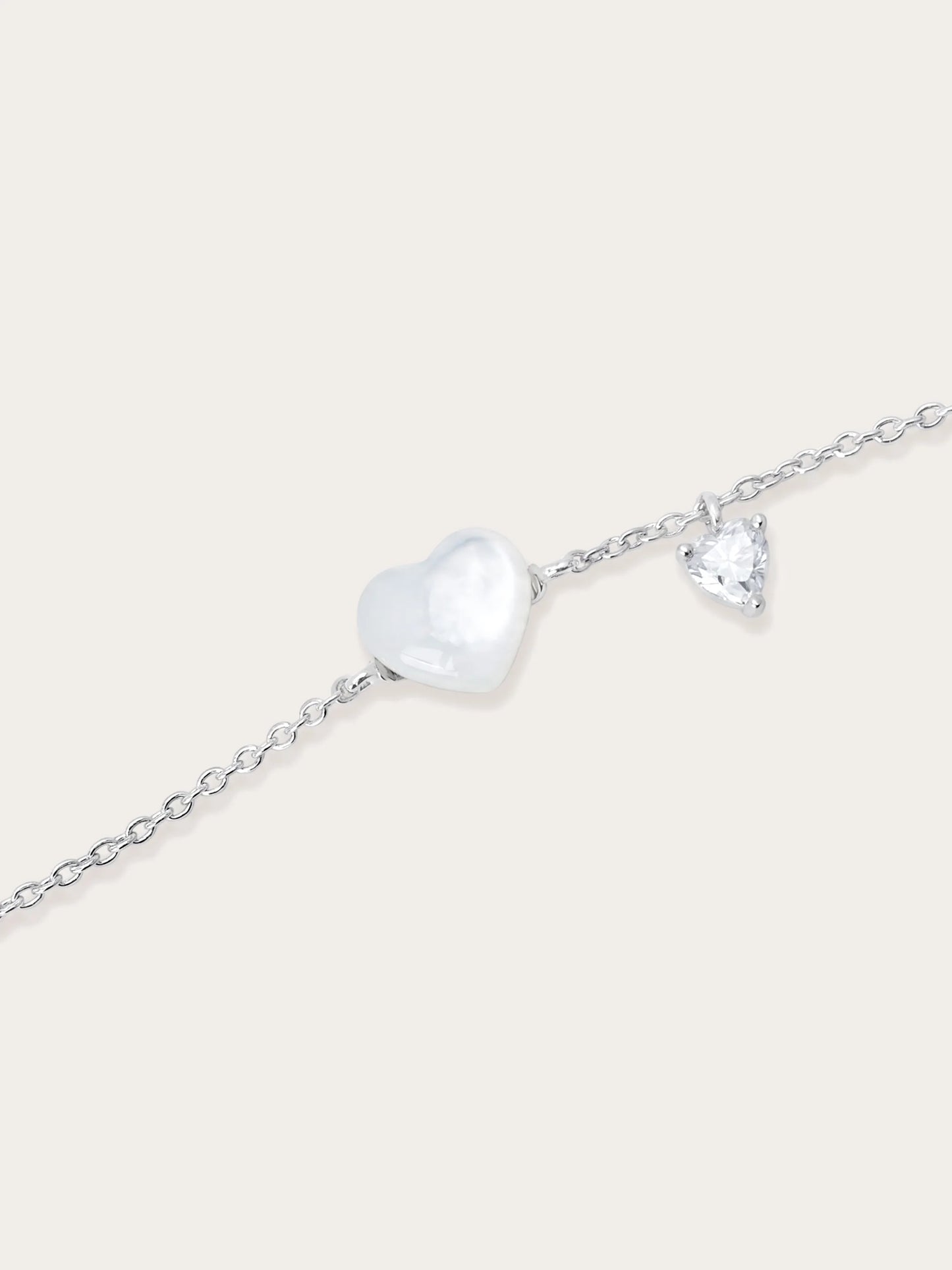 Puffy Heart Bracelet – Mother of Pearl