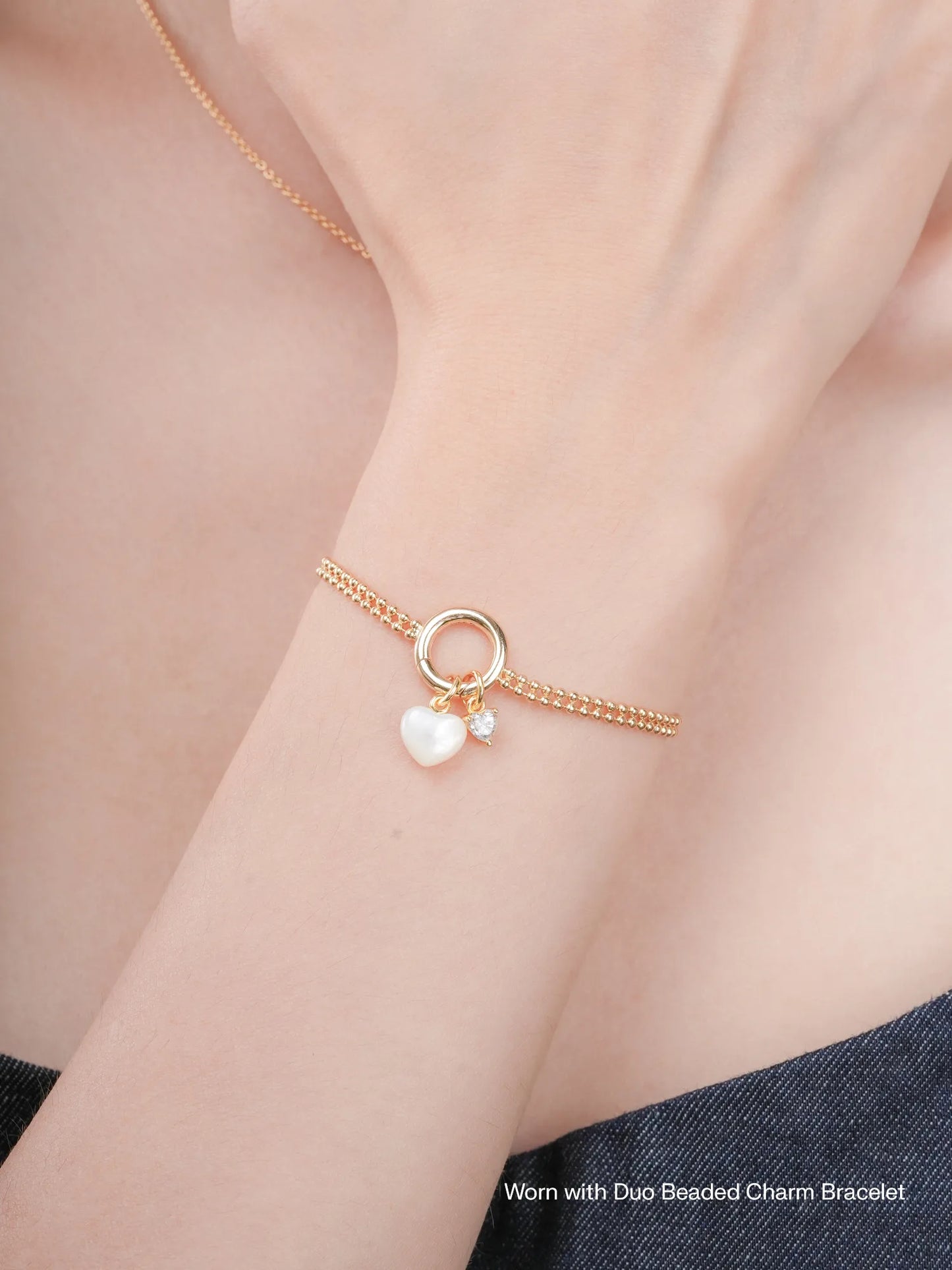 Puffy Heart Charm Set – Mother of Pearl