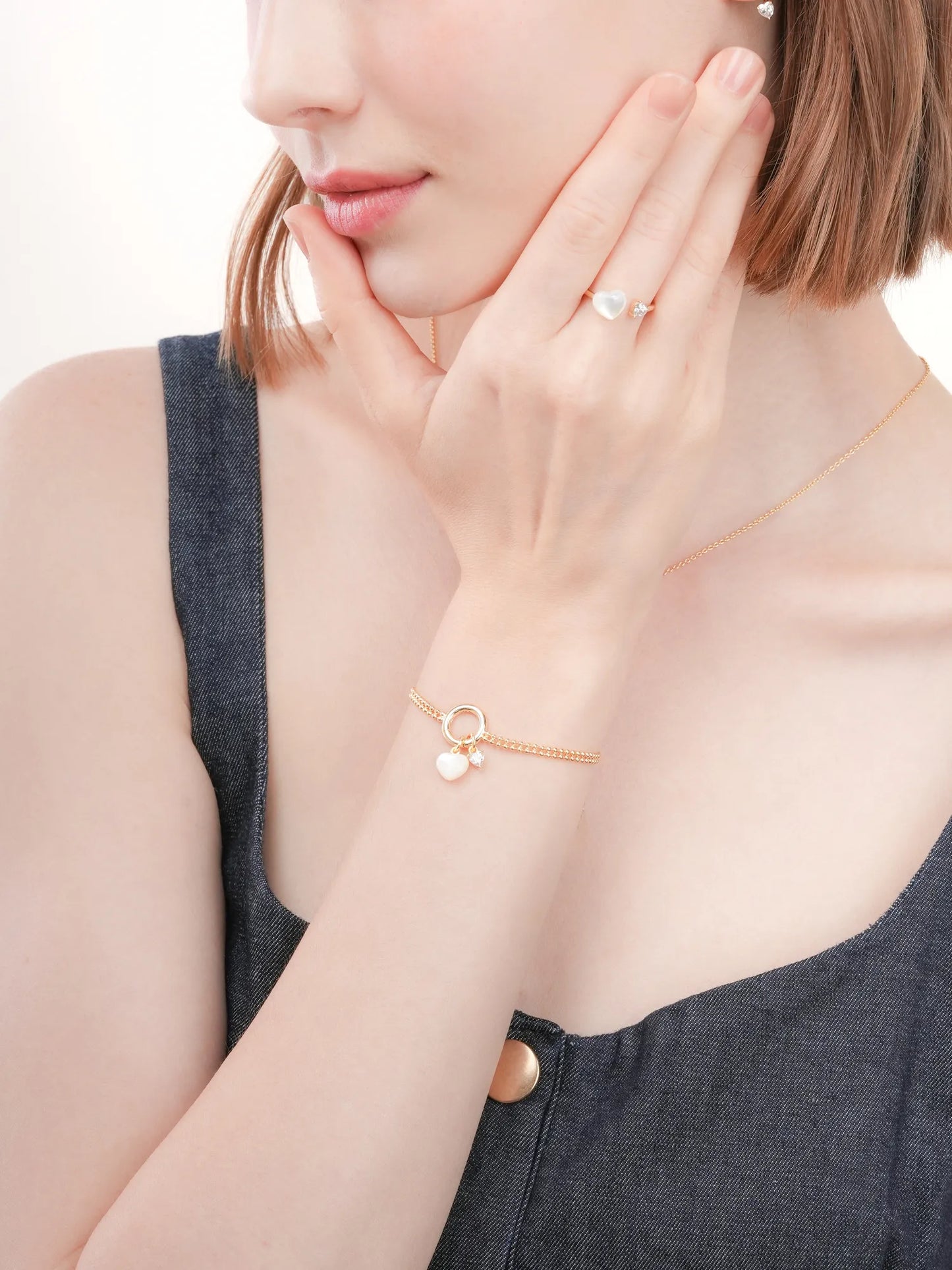Puffy Heart Charm Set – Mother of Pearl