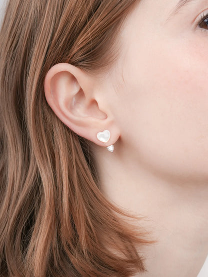 Puffy Heart Ear Jacket Earrings Motherof Pearl S925 Silver Rhodium (1) – Mondays Made Flower & Birthstone Jewelry Singapore