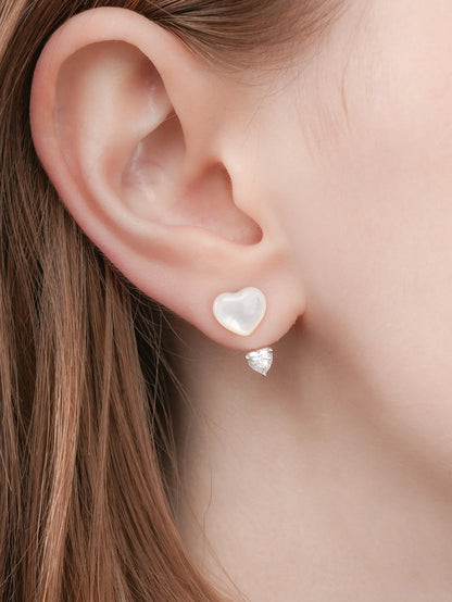 Puffy Heart Ear Jacket Earrings Motherof Pearl S925 Silver Rhodium (2) – Mondays Made Flower & Birthstone Jewelry Singapore