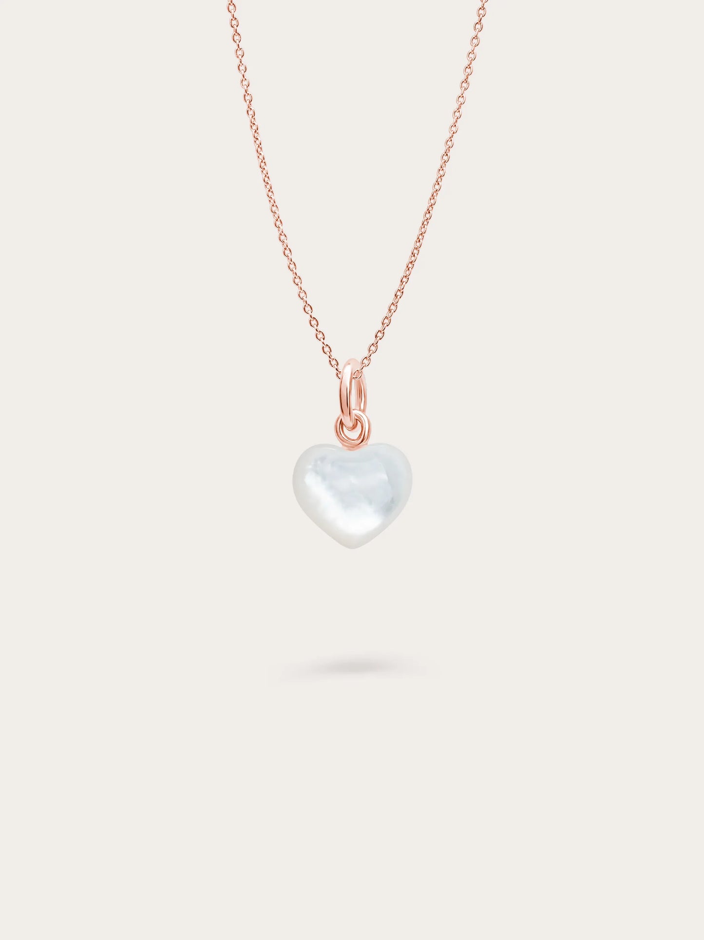 Puffy Heart Necklace Set – Mother of Pearl