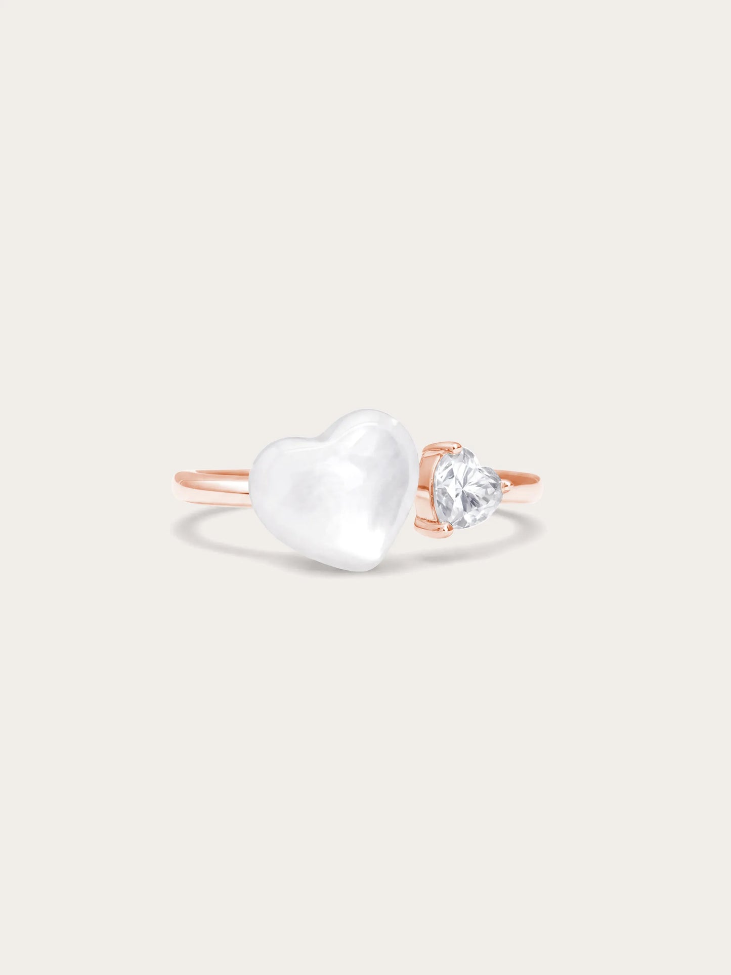 Puffy Heart Open Ring – Mother of Pearl