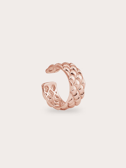 Puffy Quilt Ring 18K Rose Gold (10) – Mondays Made Flower & Birthstone Jewelry Singapore