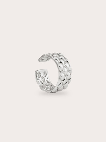 Puffy Quilt Ring S925 Silver Rhodium (10) – Mondays Made Flower & Birthstone Jewelry Singapore