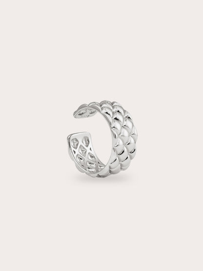 Puffy Quilt Ring S925 Silver Rhodium (10) – Mondays Made Flower & Birthstone Jewelry Singapore