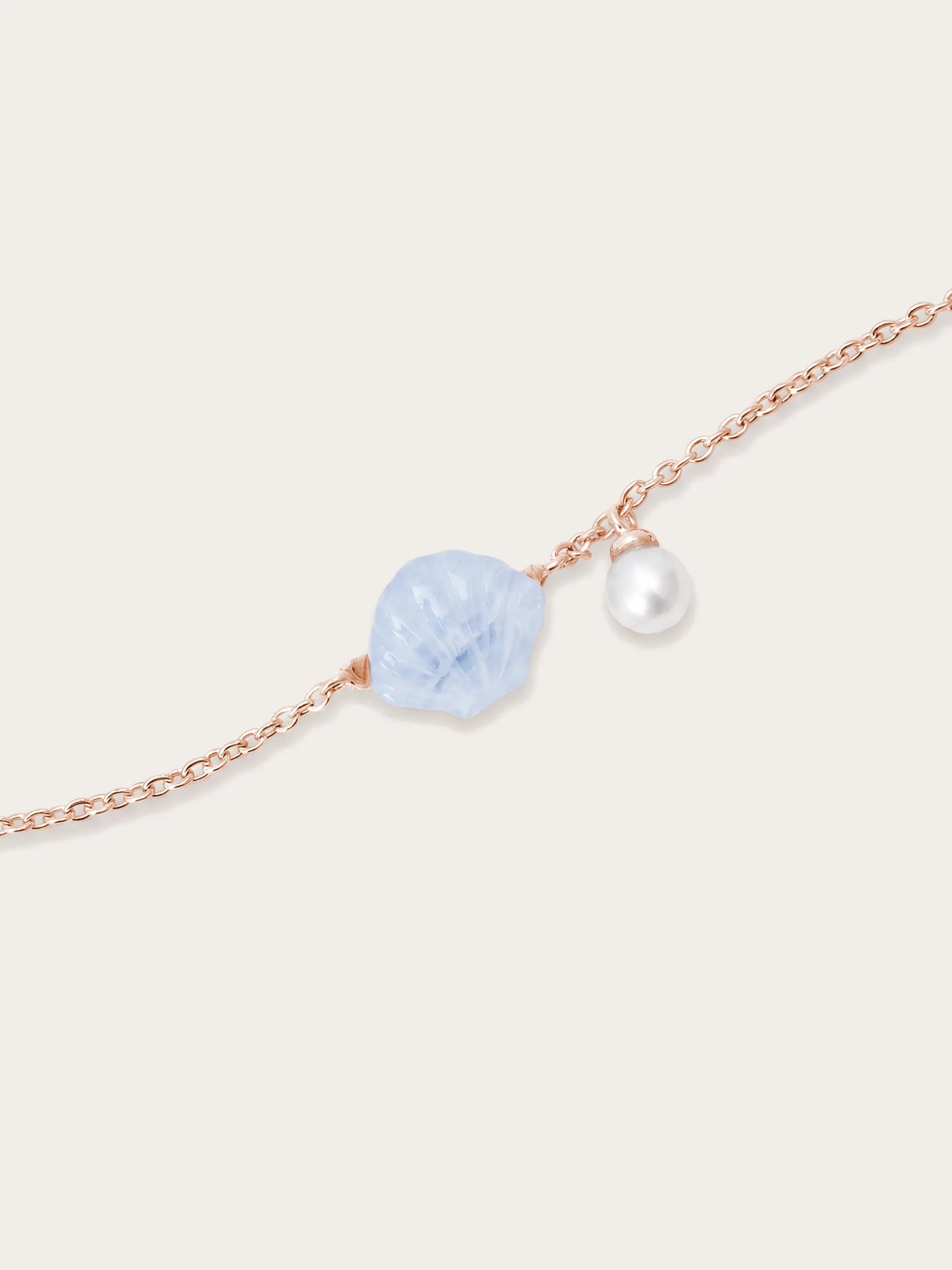 Puffy Seashell Bracelet – Blue Lace Agate