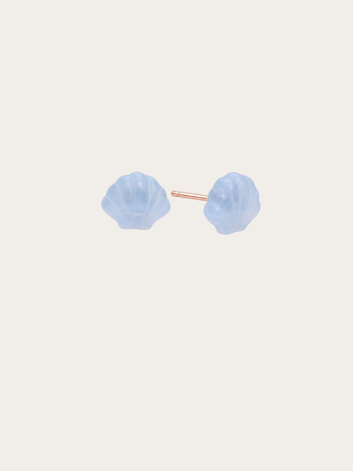 Puffy Seashell Ear Jacket Earrings – Blue Lace Agate