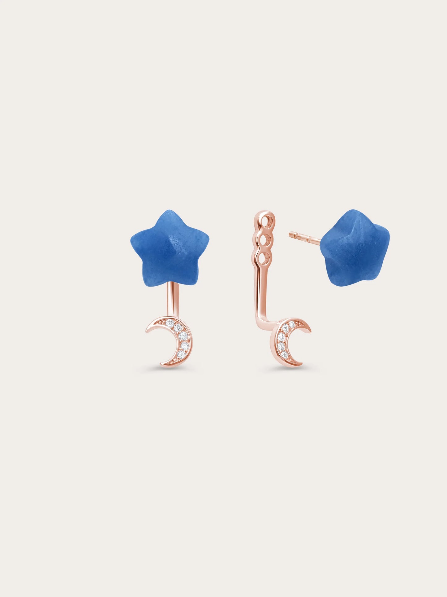 Puffy Star Ear Jacket Earrings – Sodalite