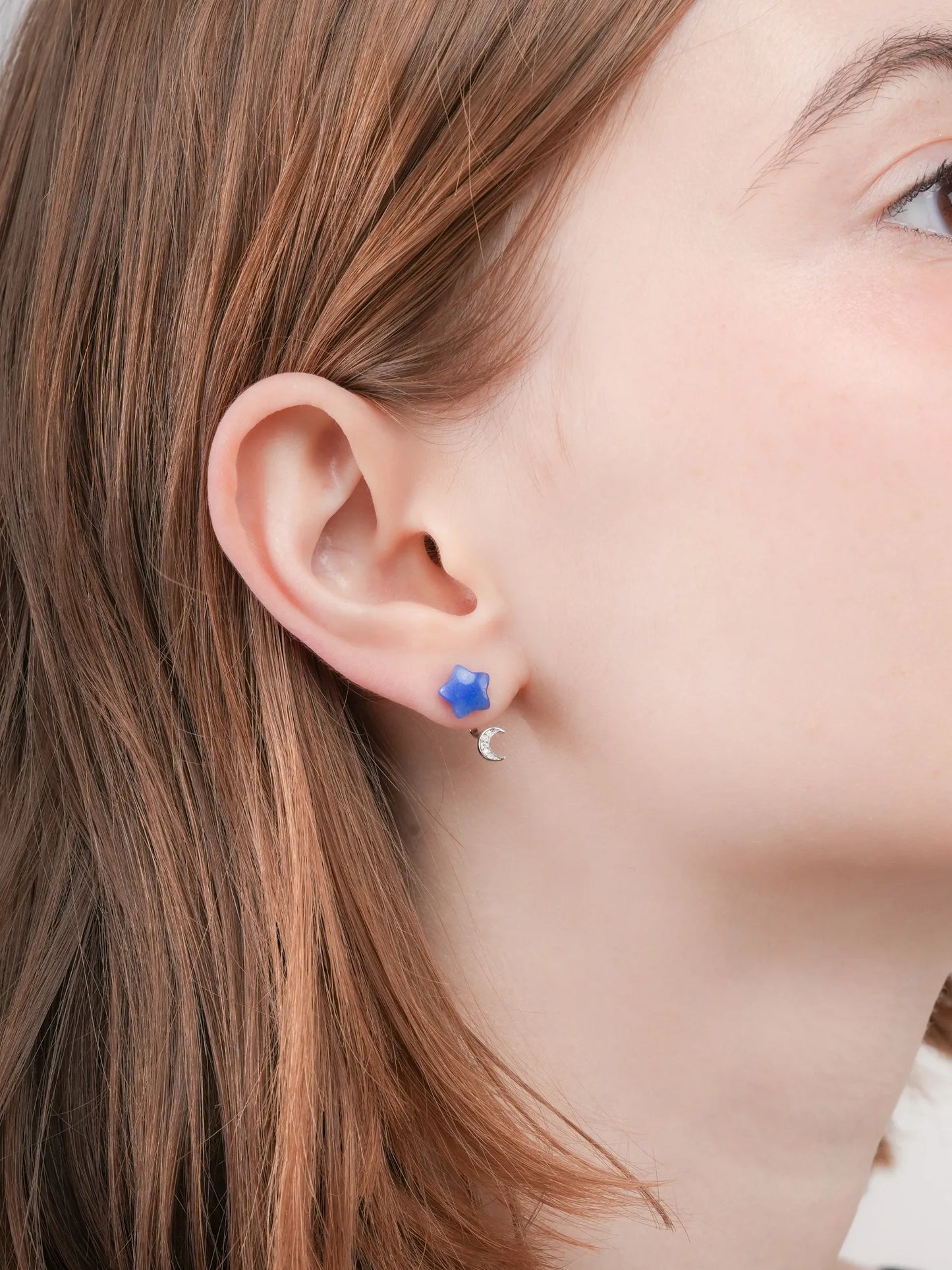 Puffy Star Ear Jacket Earrings – Sodalite