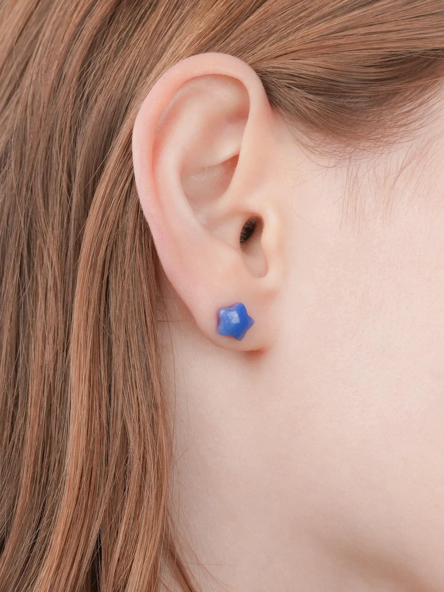 Puffy Star Stud Earrings – Sodalite