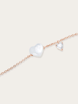 Puffy Heart Bracelet – Mother of Pearl