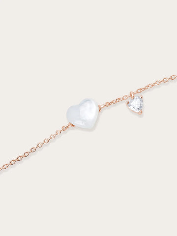 Puffy Heart Bracelet – Mother of Pearl