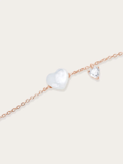 Puffy Heart Bracelet – Mother of Pearl