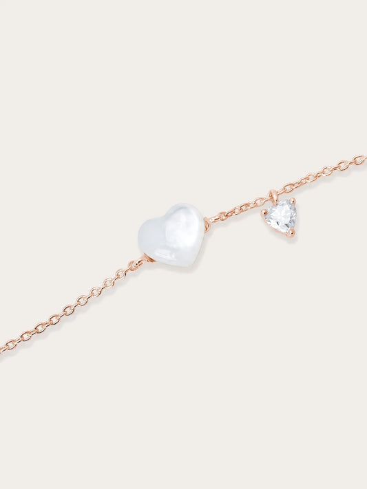 Puffy Heart Bracelet – Mother of Pearl