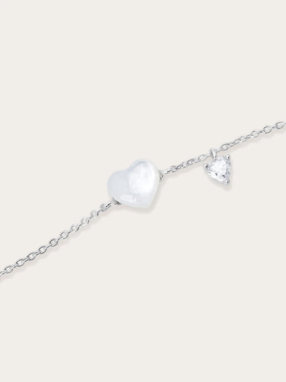 Puffy Heart Bracelet – Mother of Pearl