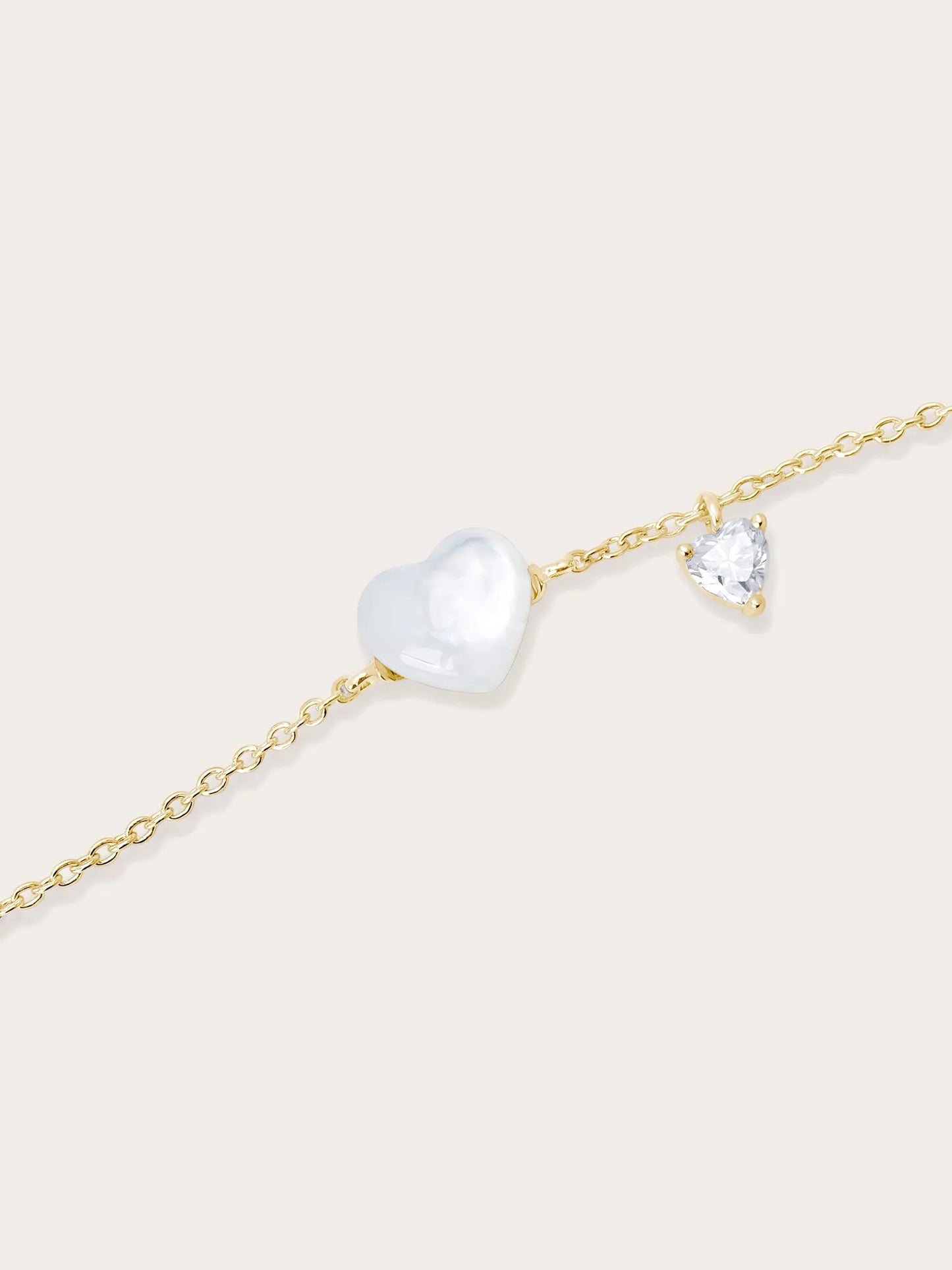 Puffy Heart Bracelet – Mother of Pearl