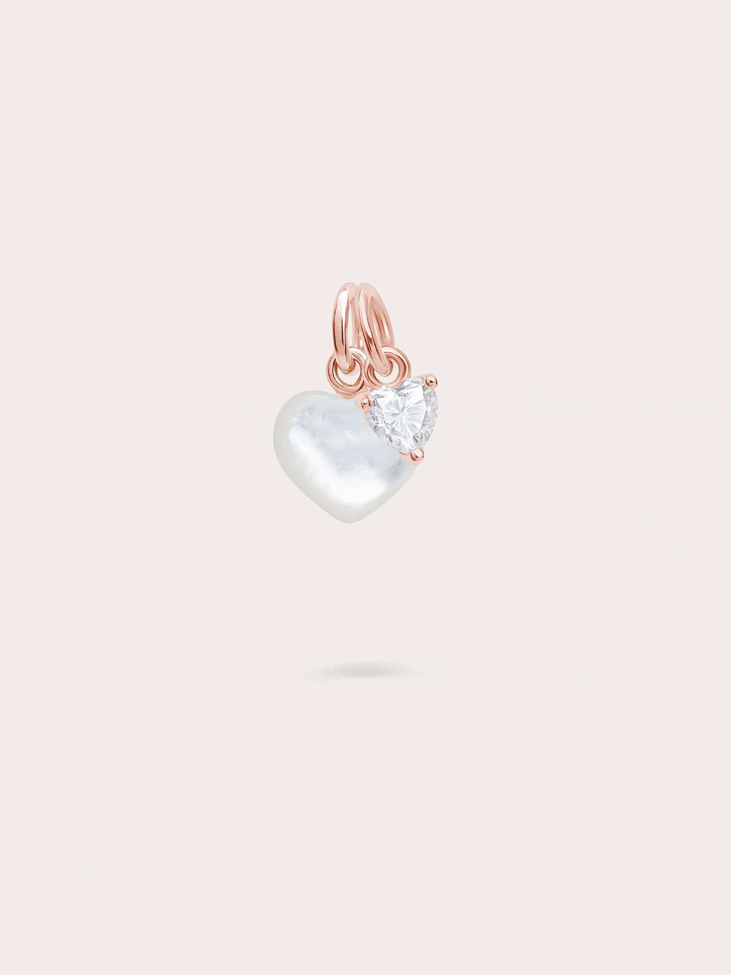 Puffy Heart Charm Set – Mother of Pearl