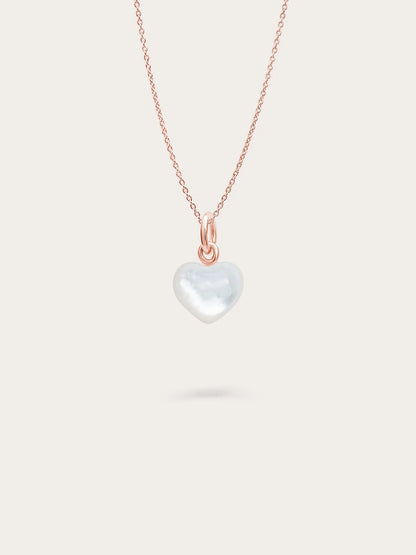 Puffy Heart Necklace Set – Mother of Pearl