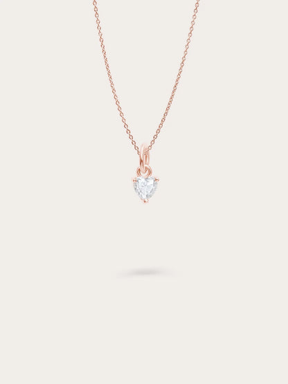 Puffy Heart Necklace Set – Mother of Pearl