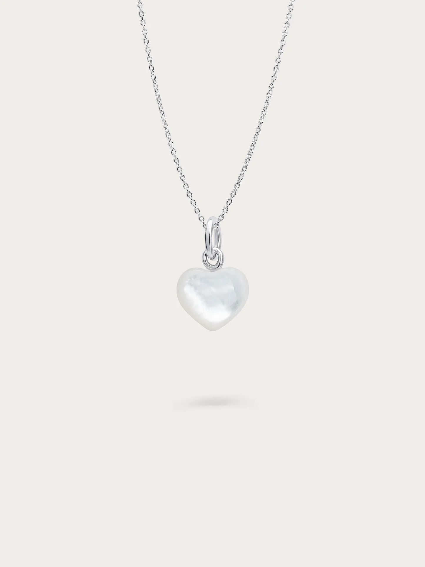 Puffy Heart Necklace Set – Mother of Pearl
