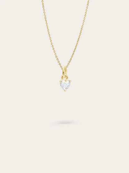 Puffy Heart Necklace Set – Mother of Pearl