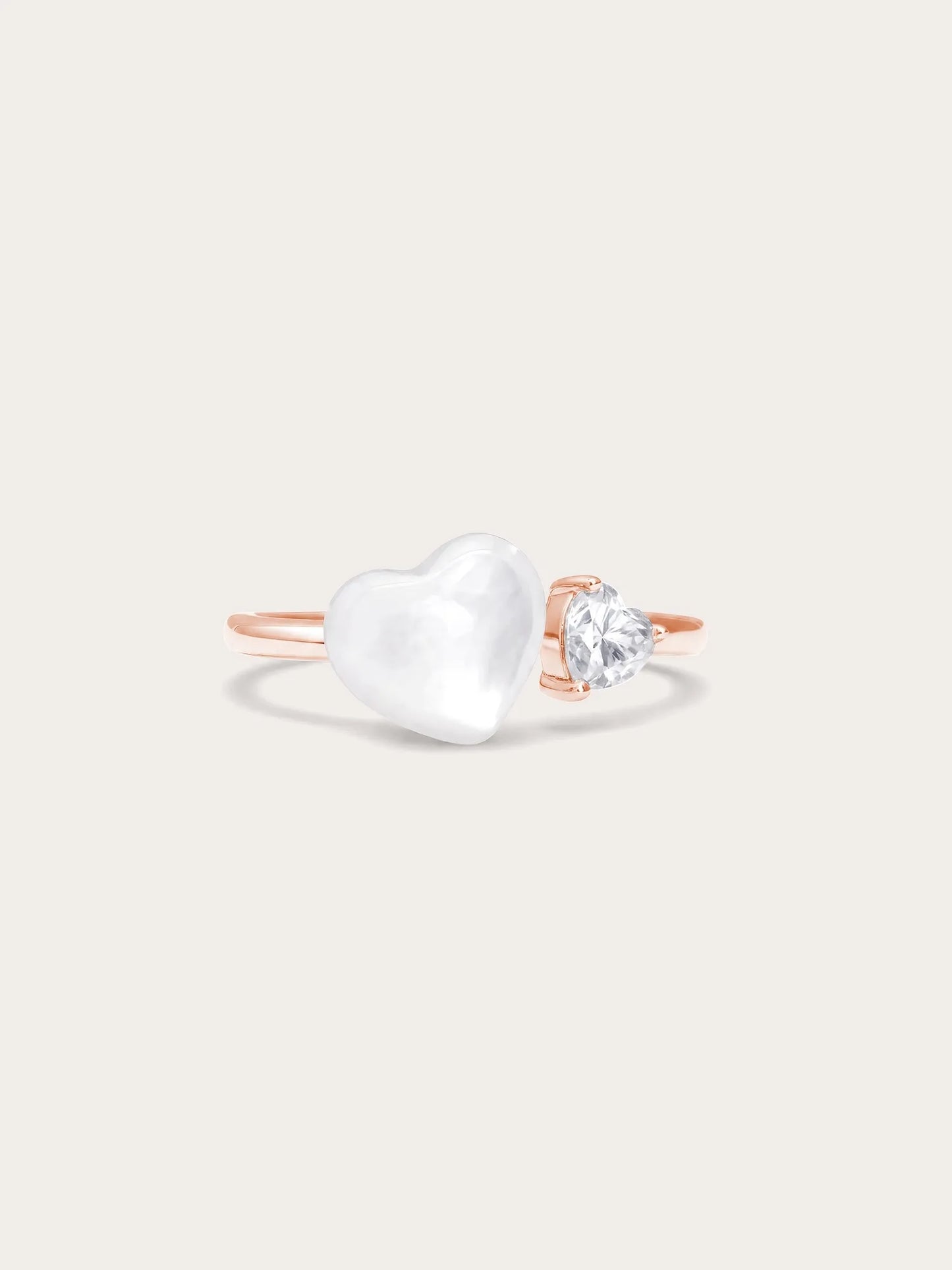 Puffy Heart Open Ring – Mother of Pearl