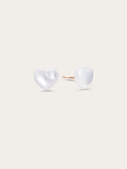 Puffy Heart Ear Jacket Earrings – Mother of Pearl