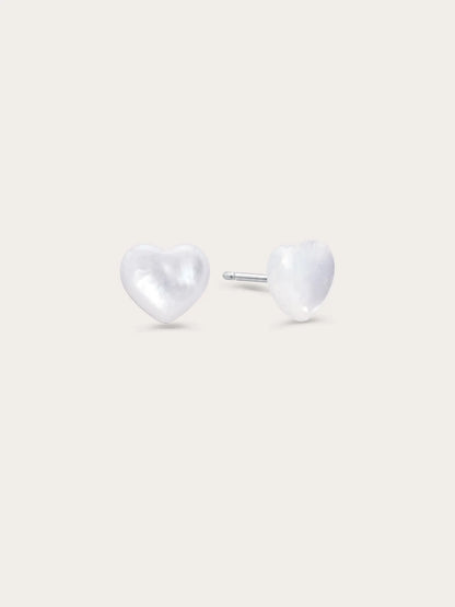 Puffy Heart Ear Jacket Earrings – Mother of Pearl