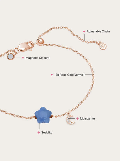 Puffy Star Bracelet – Sodalite