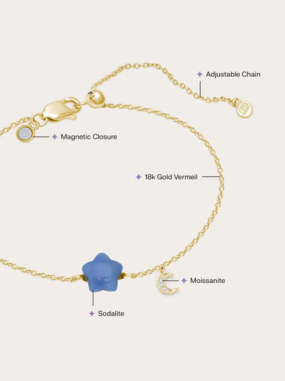 Puffy Star Bracelet – Sodalite