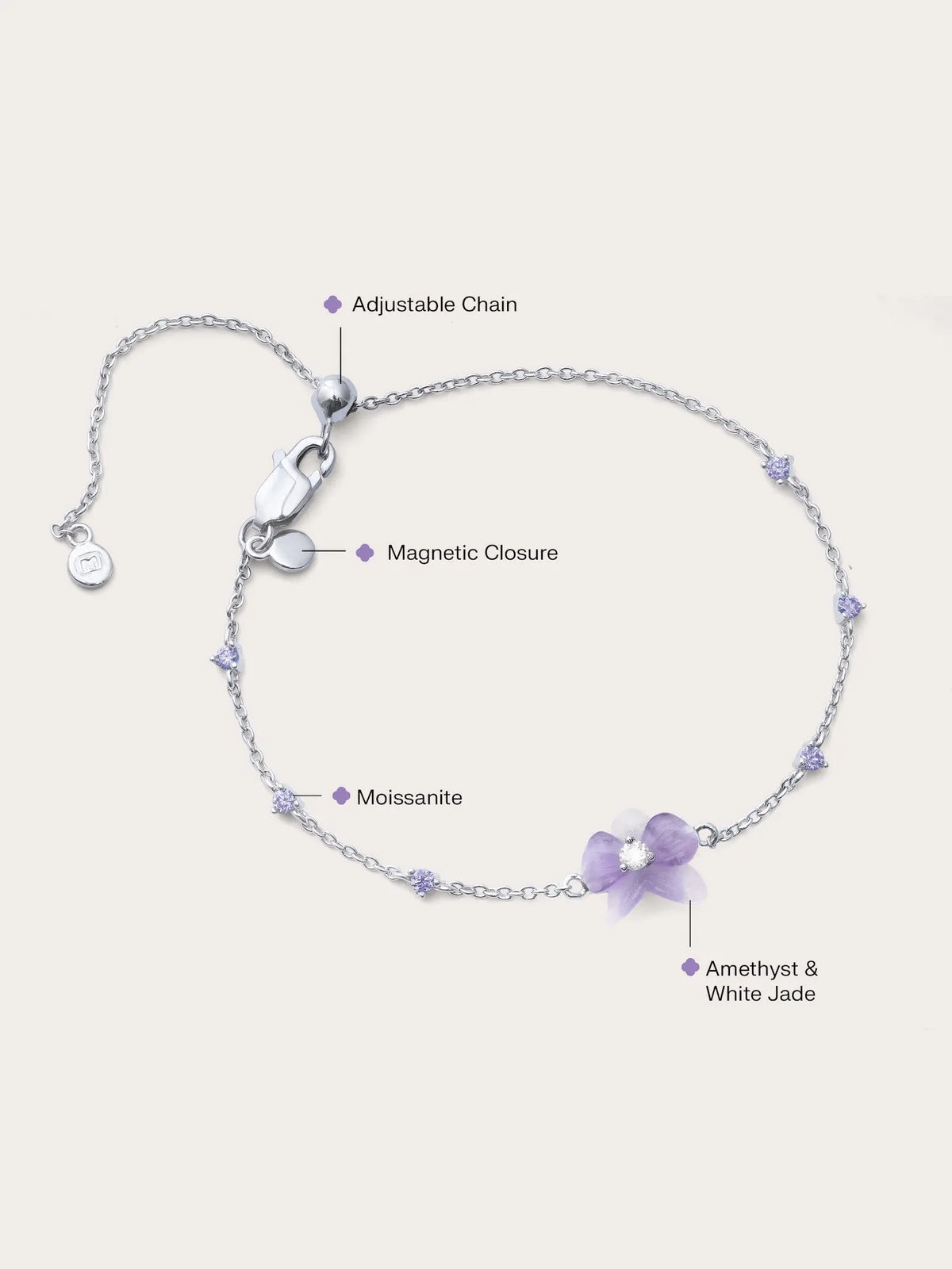 Purple Orchid Bracelet