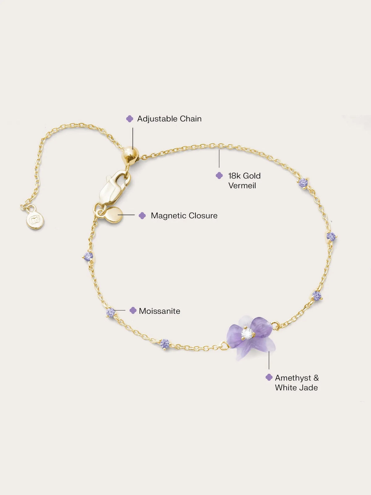 Purple Orchid Bracelet