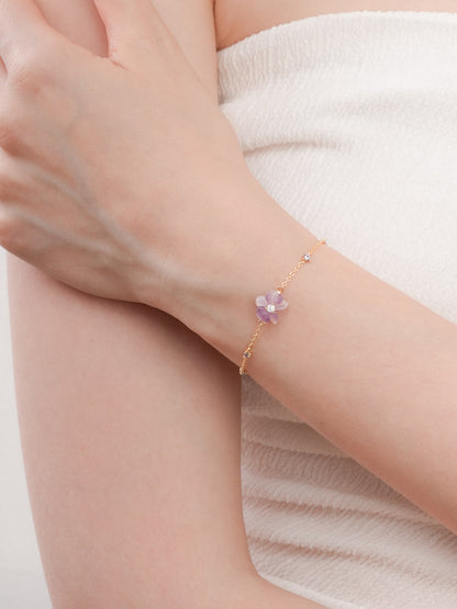 Purple Orchid Bracelet 18K Gold (1) – Mondays Made Flower & Birthstone Jewelry Singapore