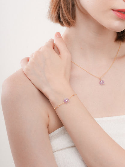 Purple Orchid Bracelet 18K Gold (3) – Mondays Made Flower & Birthstone Jewelry Singapore