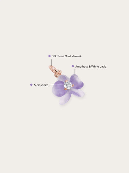 Purple Orchid Charm