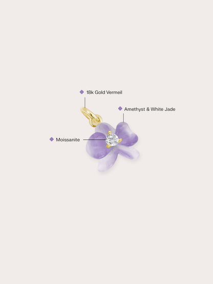 Purple Orchid Charm Amethyst 18K Gold (2) – Mondays Made Flower & Birthstone Jewelry Singapore