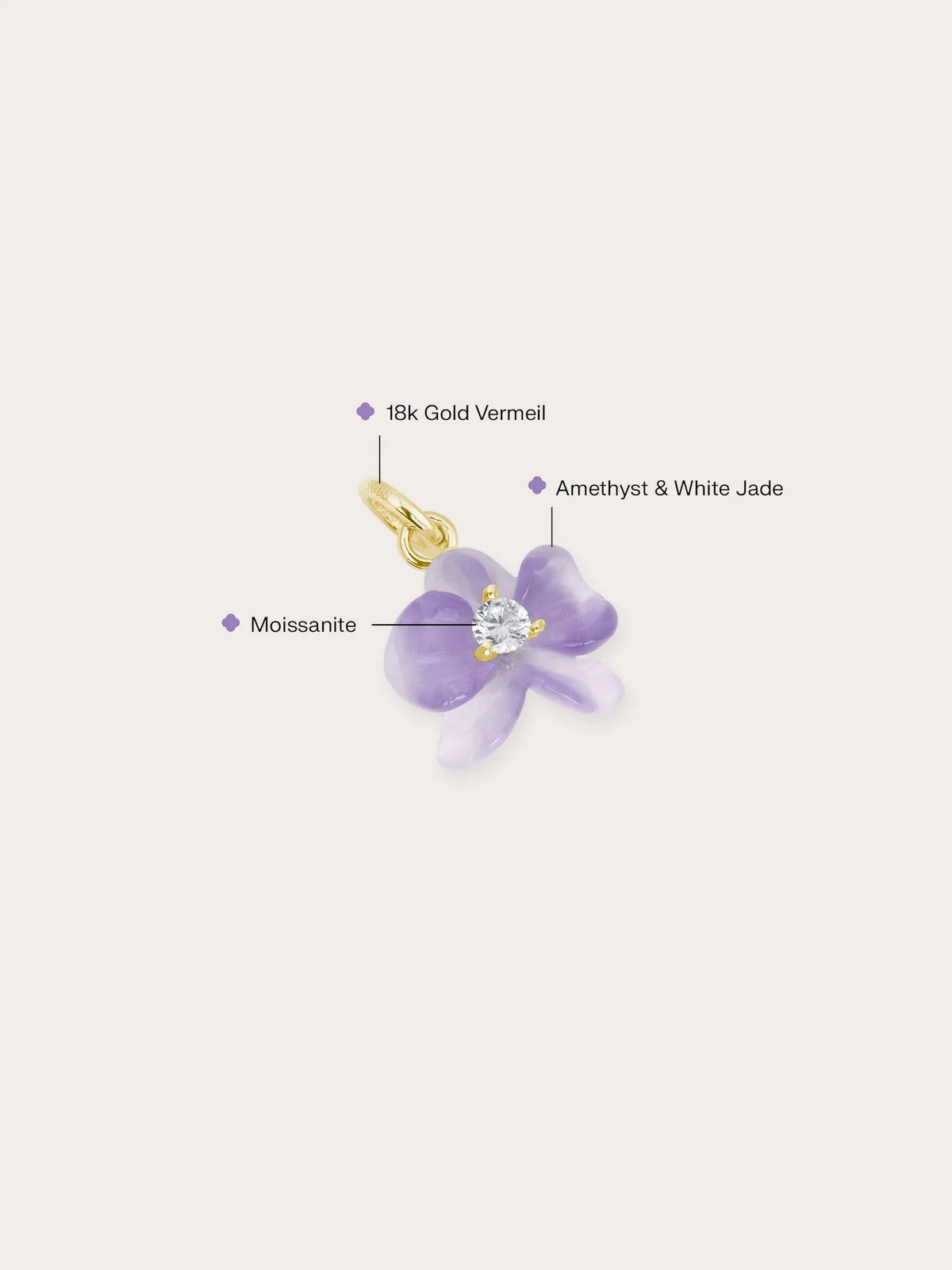 Purple Orchid Charm