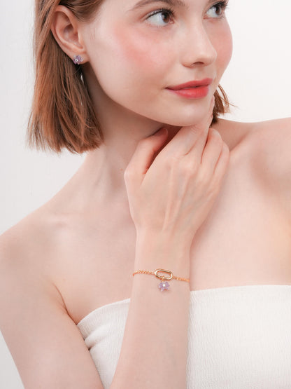 Purple Orchid Charm 18K Gold (1) – Mondays Made Flower & Birthstone Jewelry Singapore