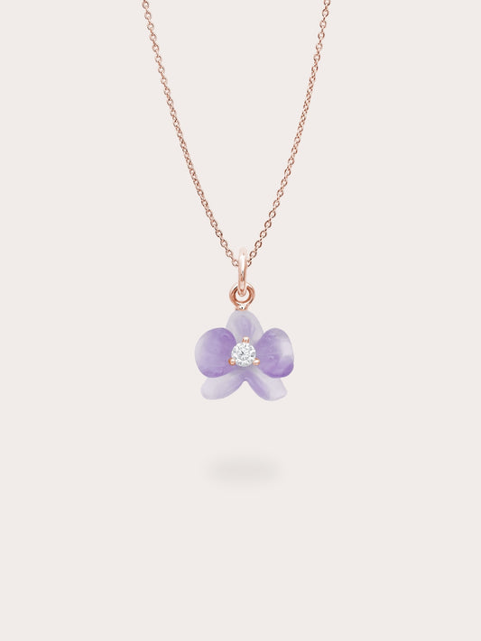 Purple Orchid Necklace