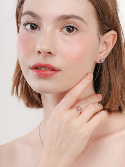 Purple Orchid Ring 18K Rose Gold (2) – Mondays Made Flower & Birthstone Jewelry Singapore