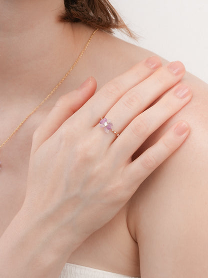 Purple Orchid Ring 18K Gold (1) – Mondays Made Flower & Birthstone Jewelry Singapore