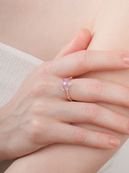 Purple Orchid Ring 18K Gold (3) – Mondays Made Flower & Birthstone Jewelry Singapore