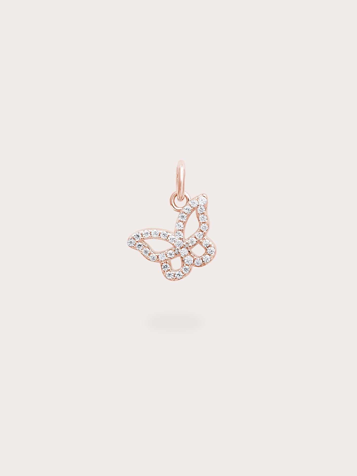 Purple Butterfly Charm - Reversible Enamel Moissanite