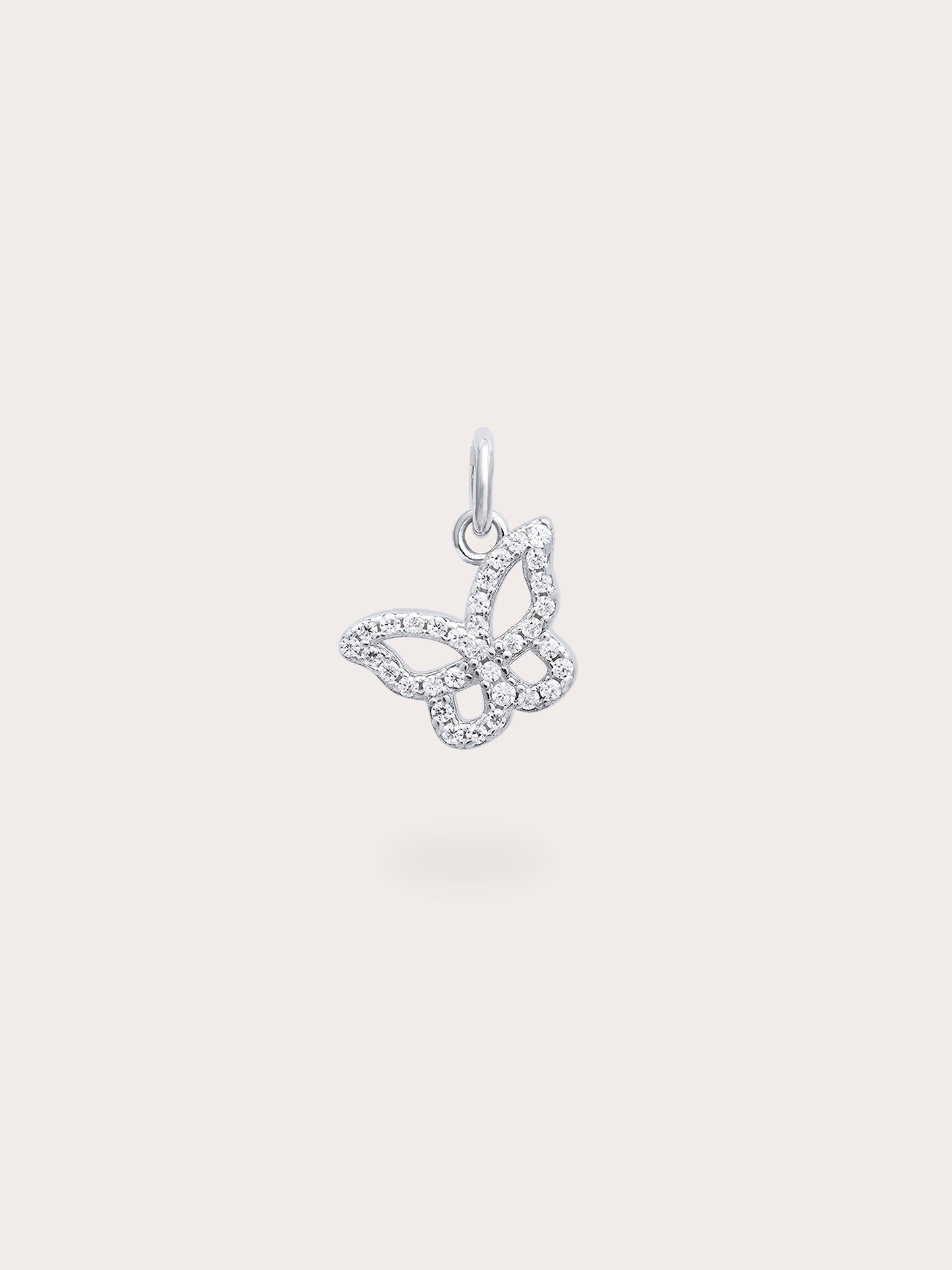 Purple Butterfly Charm - Reversible Enamel Moissanite