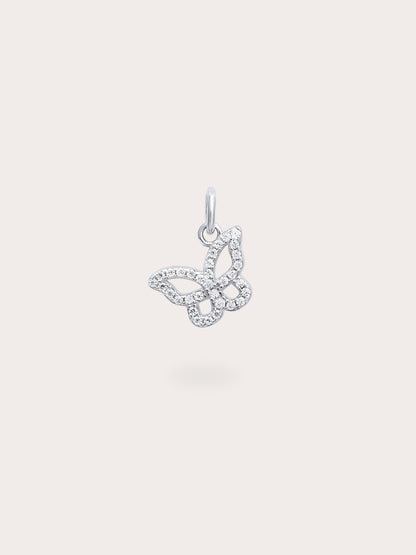 Purple Butterfly Charm Reversible Enamel Moissanite S925 Silver Rhodium (3) – Mondays Made Flower & Birthstone Jewelry Singapore