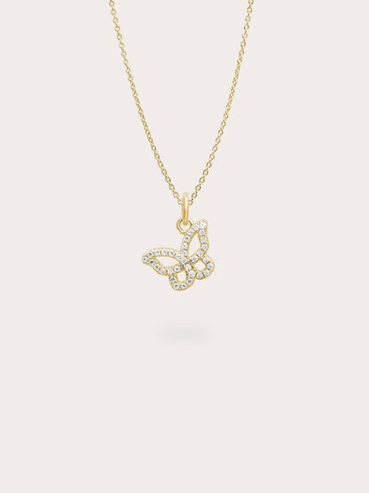 Purple Butterfly Necklace Reversible Enamel Moissanite 18K Gold (6) – Mondays Made Flower & Birthstone Jewelry Singapore