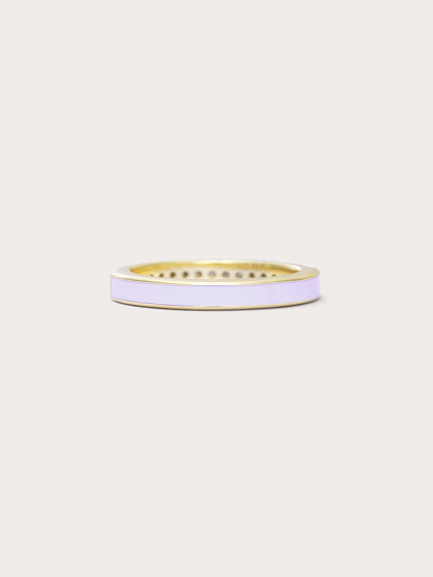 Purple Enamel Moissanite Band - Reversible