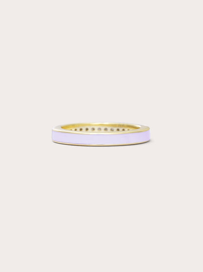 Purple Enamel Moissanite Band Reversible (5) – Mondays Made Flower & Birthstone Jewelry Singapore